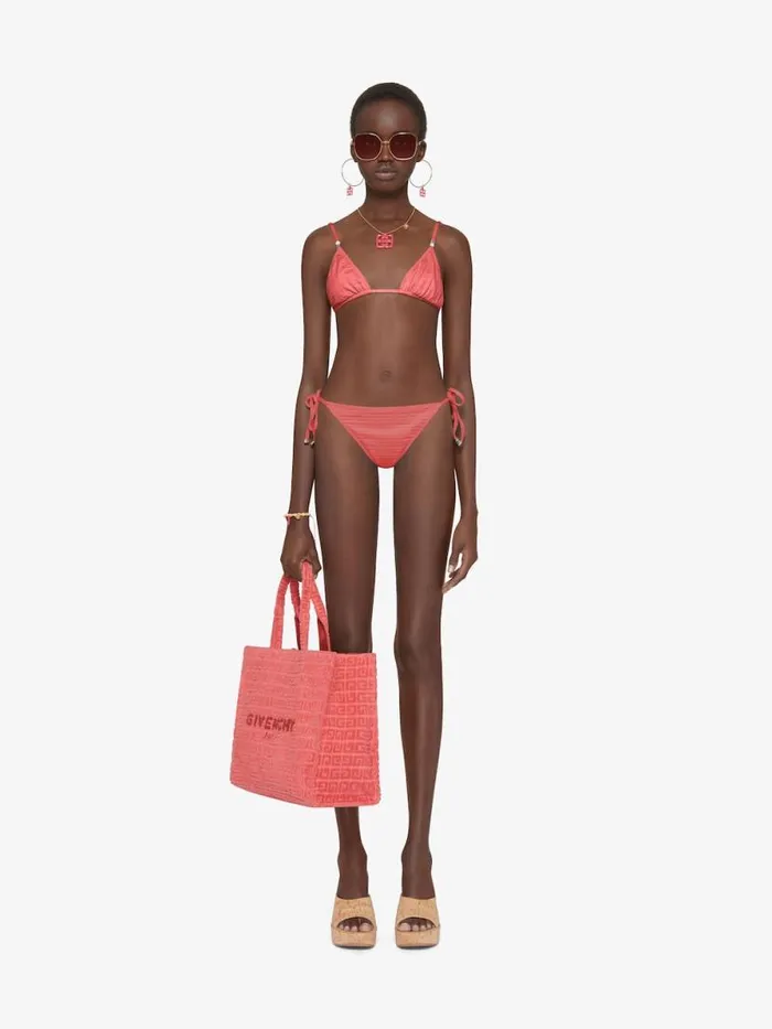 4g Bikini Top With Pearls Coral Women Givenchy Swimwear
