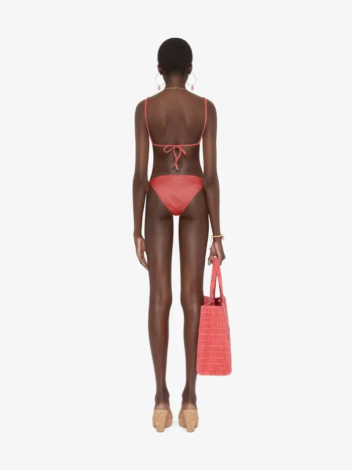 4g Bikini Top With Pearls Coral Women Givenchy Swimwear