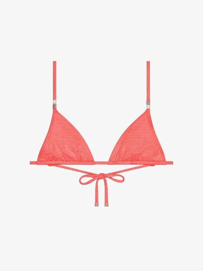 4g Bikini Top With Pearls Coral Women Givenchy Swimwear