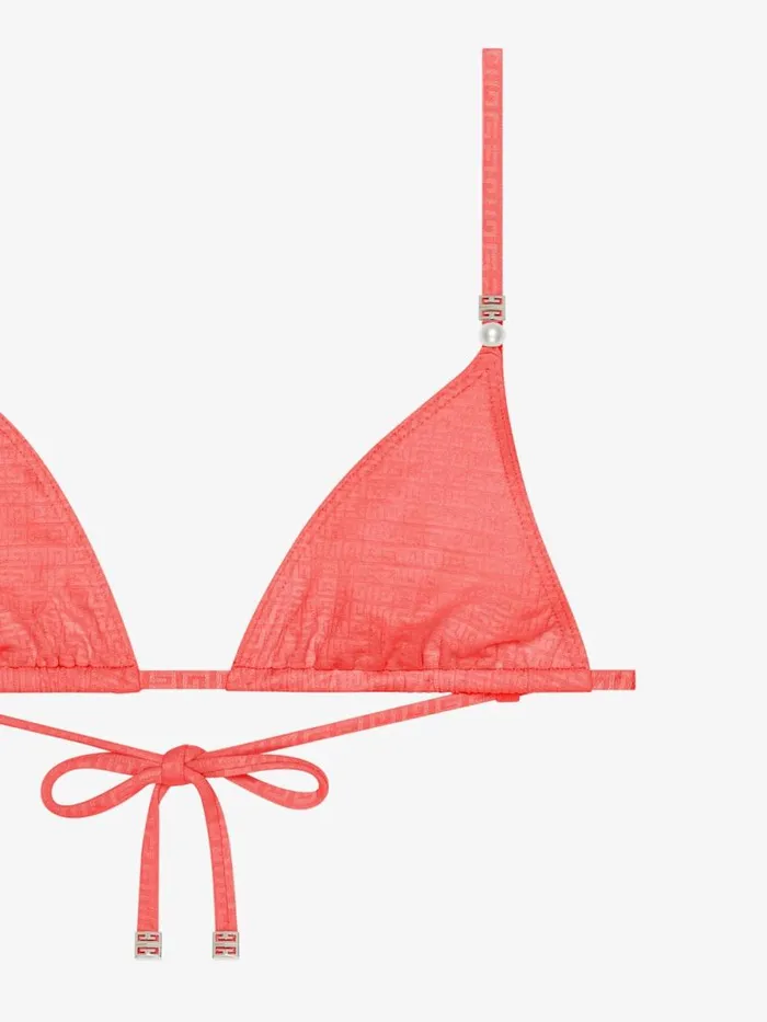4g Bikini Top With Pearls Coral Women Givenchy Swimwear