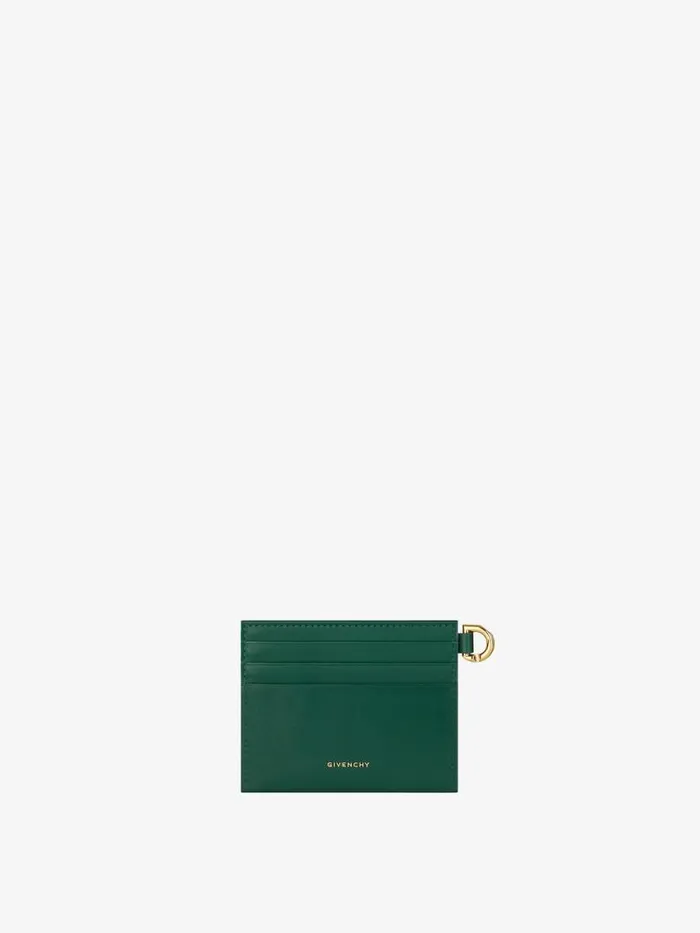 4g Card Holder In Box Leather Emerald Green Women Givenchy Wallets and Card Holders
