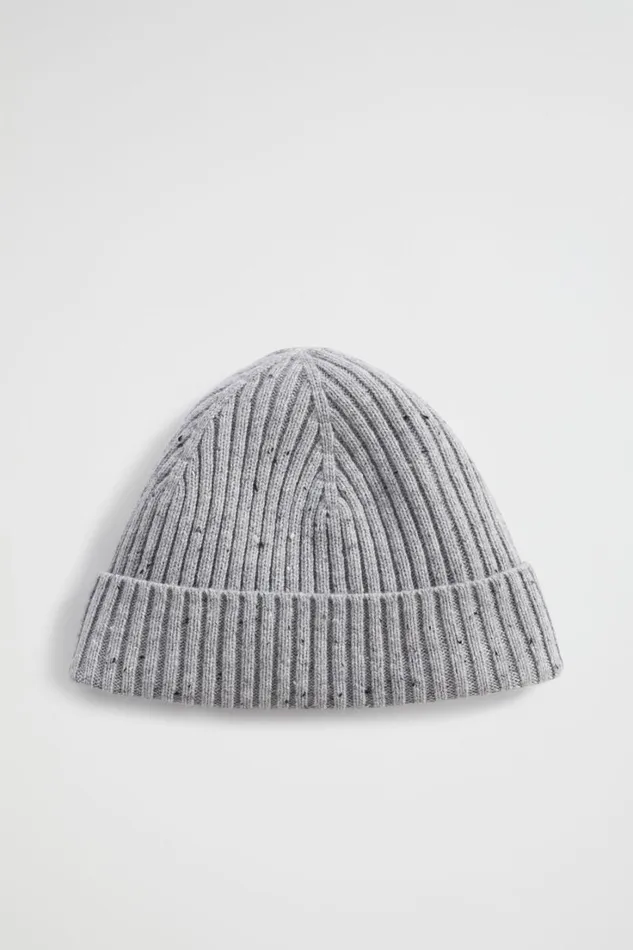 Accessories Man Seed Heritage Knitted Beanie Grey Marle