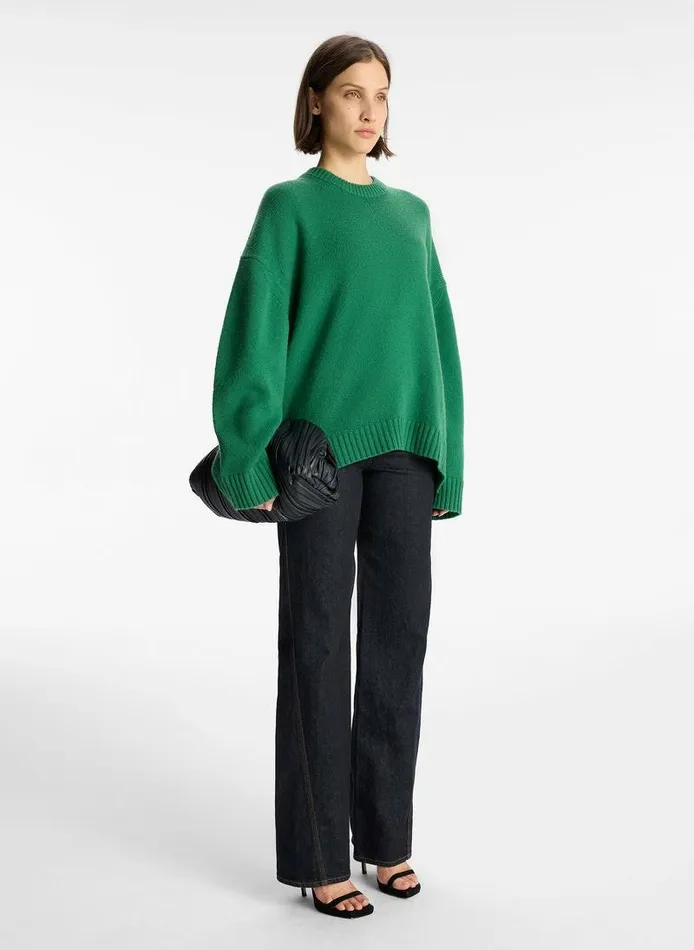 Accessories Women ALC Ayden Wool Cashmere Sweater Moss Accessories Women ALC Ayden Wool Cashmere Sweater Moss