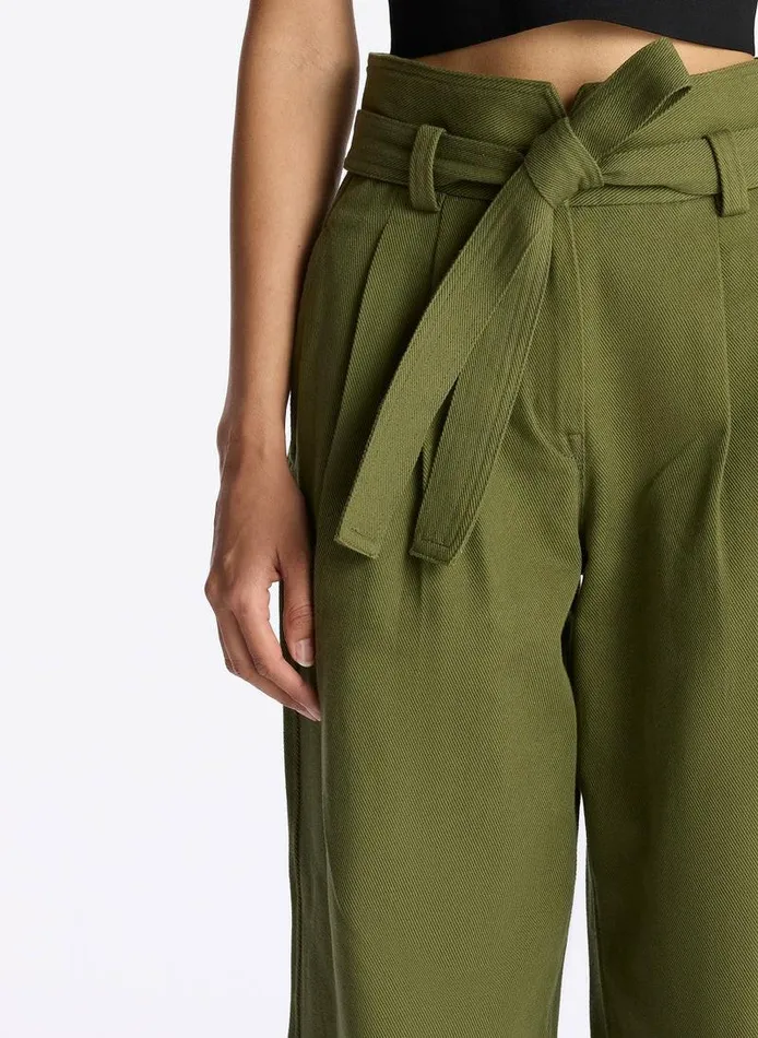 Accessories Women ALC Emily Cotton Twill Pant Olive Accessories Women ALC Emily Cotton Twill Pant Olive
