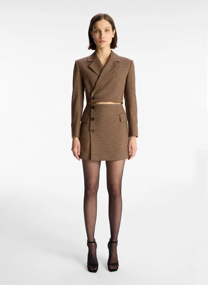 Accessories Women ALC Millie Cut Out Blazer Dress Chestnut Multi