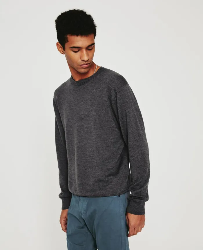 AG Jeans Beck Crew Heather Charcoal Men Sweatshirts AG Jeans Beck Crew Heather Charcoal Men Sweatshirts