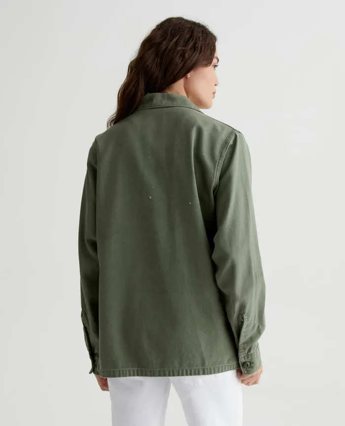 AG Jeans Blake Jacket Stone Dot Vintage Green Women Jackets AG Jeans Blake Jacket Stone Dot Vintage Green Women Jackets