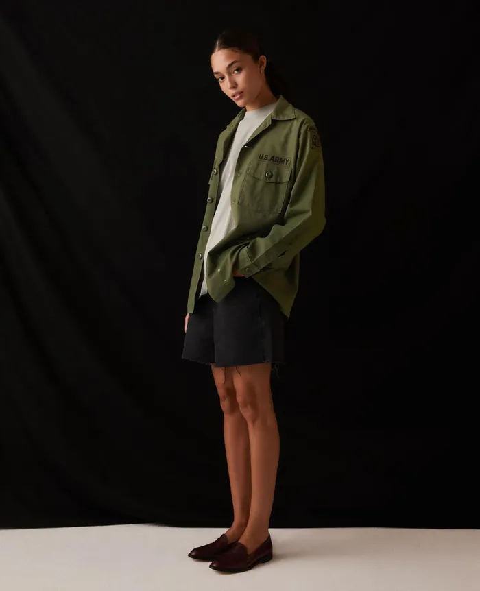 AG Jeans Blake Jacket Stone Dot Vintage Green Women Jackets AG Jeans Blake Jacket Stone Dot Vintage Green Women Jackets