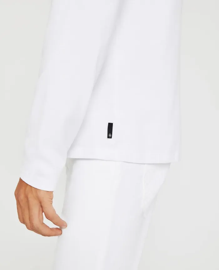 AG Jeans Bryce Long Sleeve Henley True White Men Tees AG Jeans Bryce Long Sleeve Henley True White Men Tees