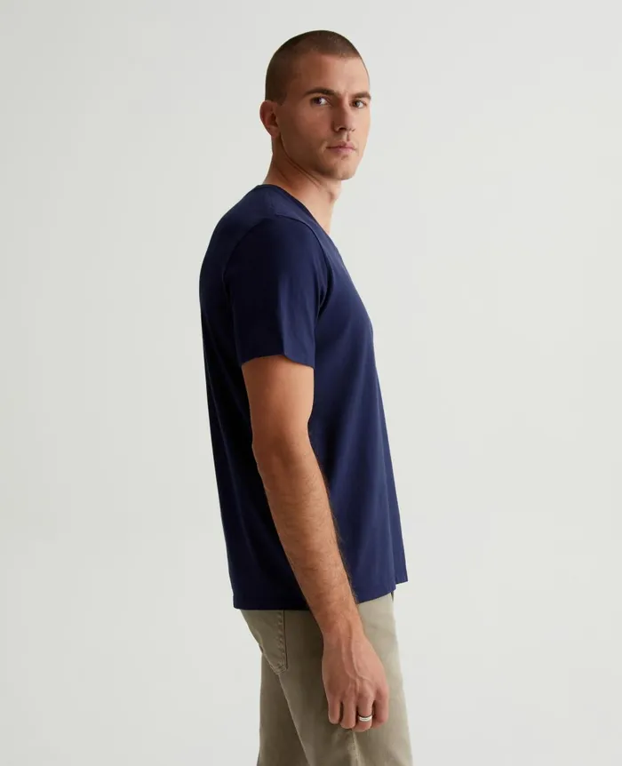 AG Jeans Bryce Vee Deep Navy Men Tees AG Jeans Bryce Vee Deep Navy Men Tees