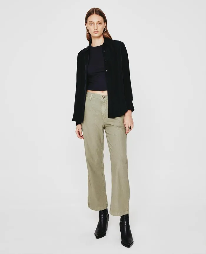 AG Jeans Caden Wide Leg Sulfur Dried Rosemary Women Pants