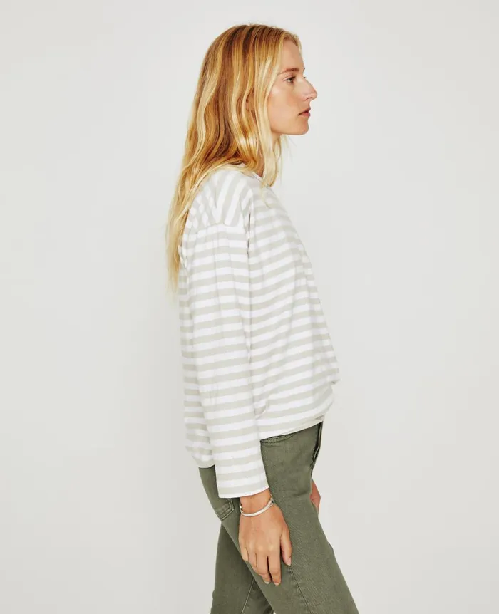 AG Jeans Fay LS Crew True Whitepale Smoke Women Tees and Tanks AG Jeans Fay LS Crew True Whitepale Smoke Women Tees and Tanks