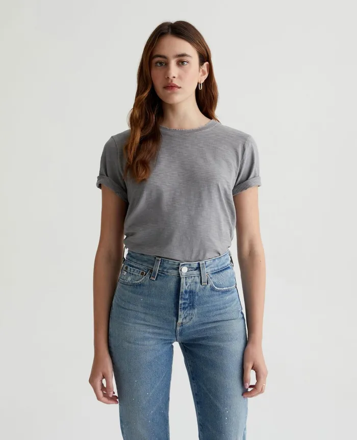 AG Jeans Jagger Crew 5 Years Ink Stone Women Tees and Tanks