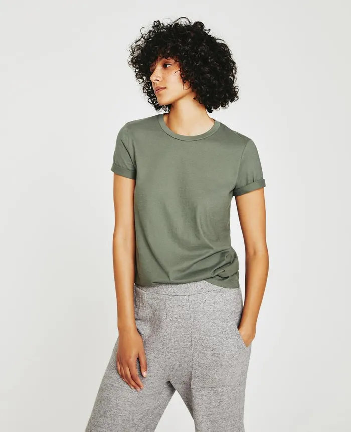 AG Jeans Jagger Crew Hunter Sage Women Tees and Tanks AG Jeans Jagger Crew Hunter Sage Women Tees and Tanks