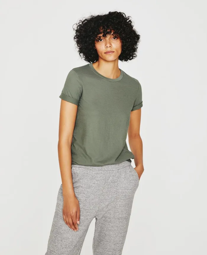 AG Jeans Jagger Crew Hunter Sage Women Tees and Tanks AG Jeans Jagger Crew Hunter Sage Women Tees and Tanks