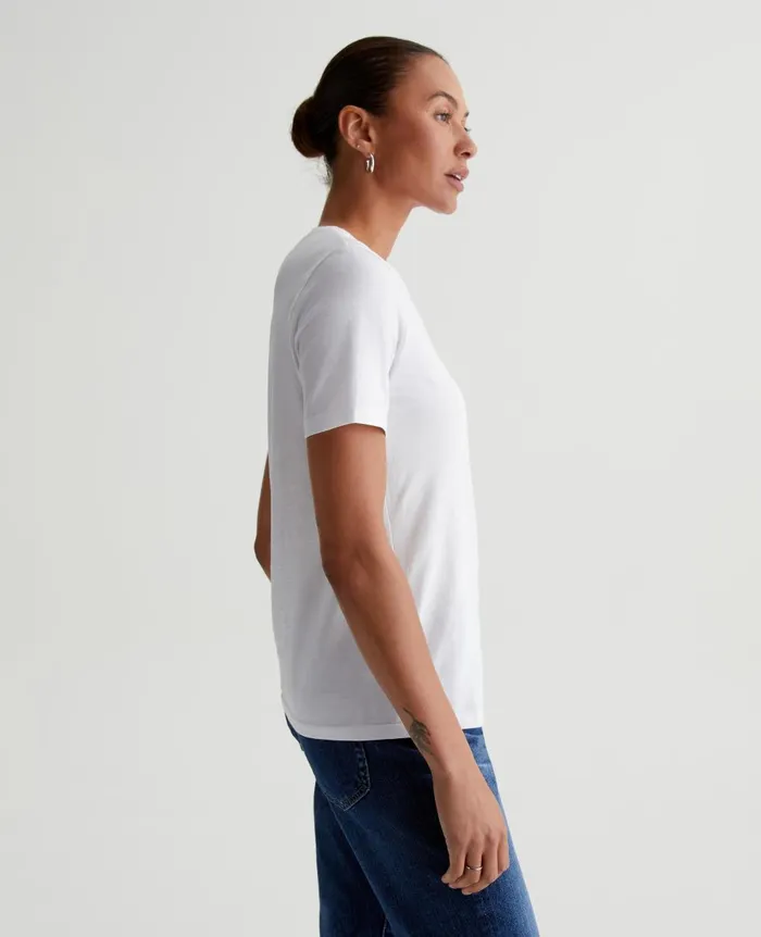 AG Jeans Jagger Crew True White Women Tees and Tanks AG Jeans Jagger Crew True White Women Tees and Tanks