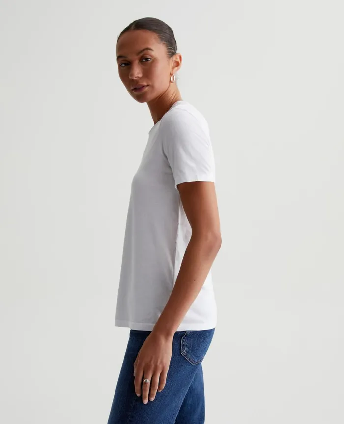 AG Jeans Jagger Crew True White Women Tees and Tanks AG Jeans Jagger Crew True White Women Tees and Tanks