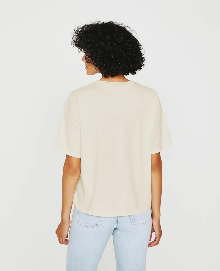 AG Jeans Karter ExBoyfriend Ivory Dust Women Tees and Tanks AG Jeans Karter ExBoyfriend Ivory Dust Women Tees and Tanks