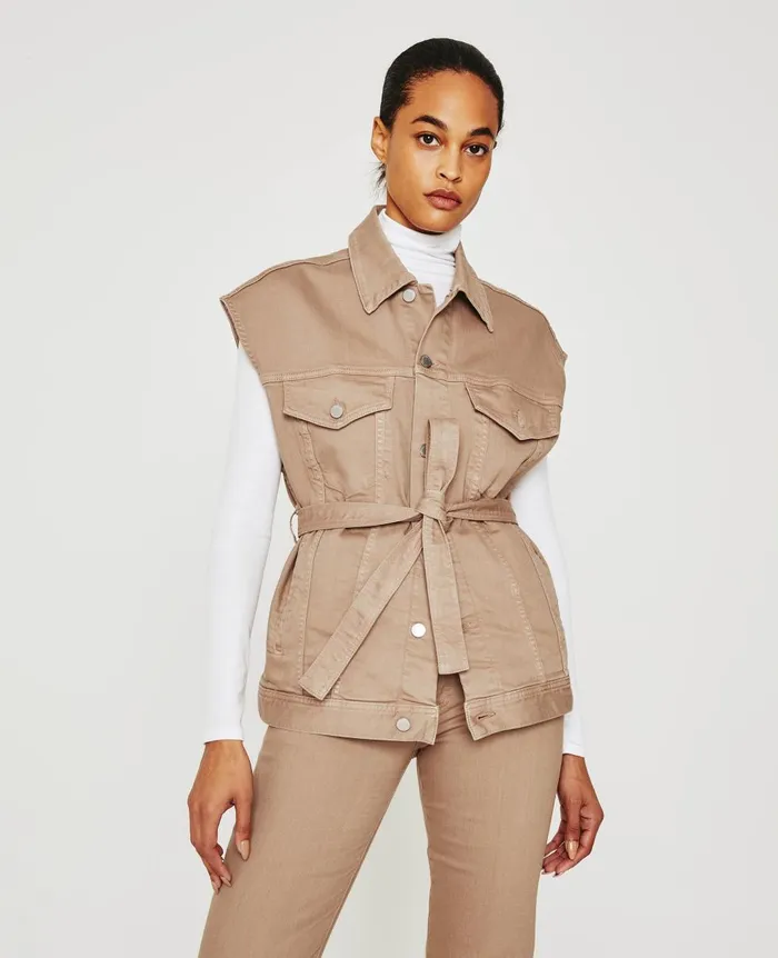 AG Jeans Kendrix Vest Almond Biscotti Women Jackets