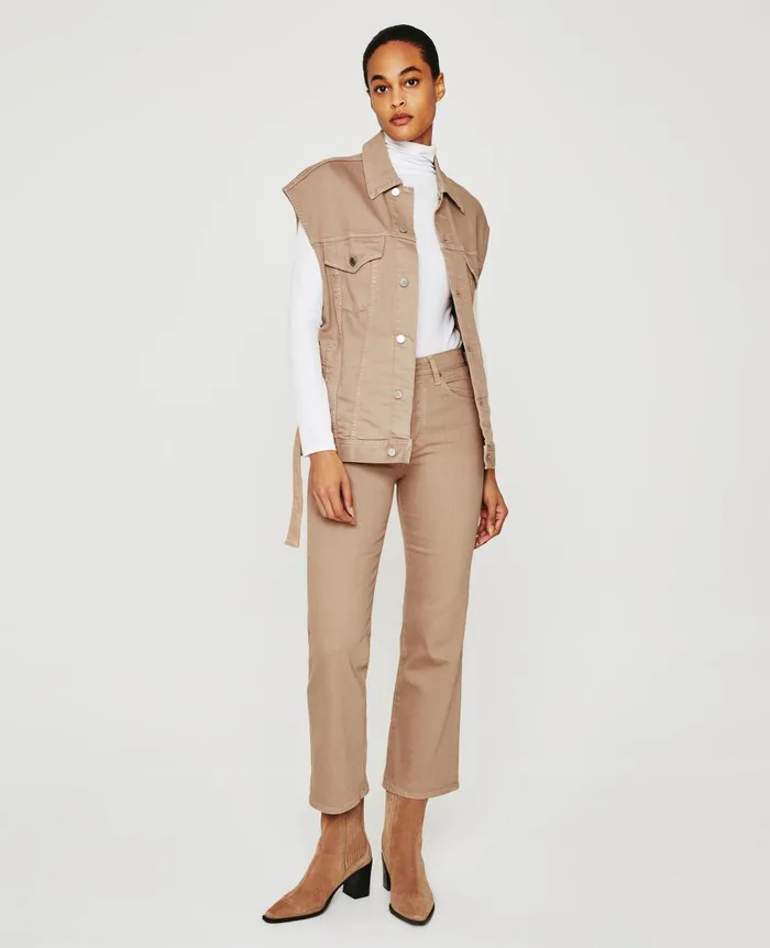 AG Jeans Kendrix Vest Almond Biscotti Women Jackets AG Jeans Kendrix Vest Almond Biscotti Women Jackets
