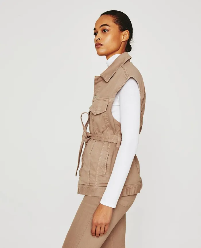 AG Jeans Kendrix Vest Almond Biscotti Women Jackets AG Jeans Kendrix Vest Almond Biscotti Women Jackets