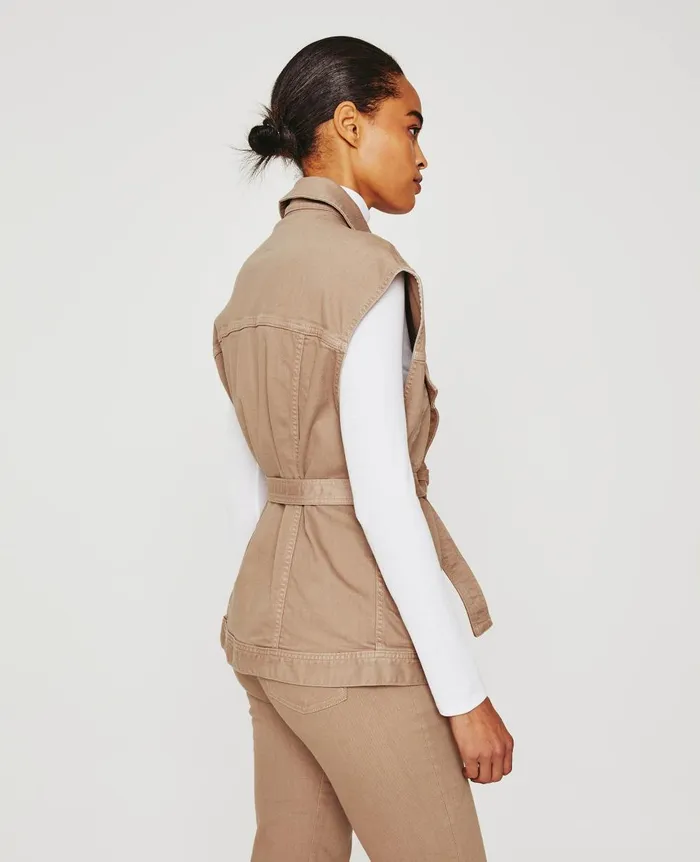 AG Jeans Kendrix Vest Almond Biscotti Women Jackets AG Jeans Kendrix Vest Almond Biscotti Women Jackets