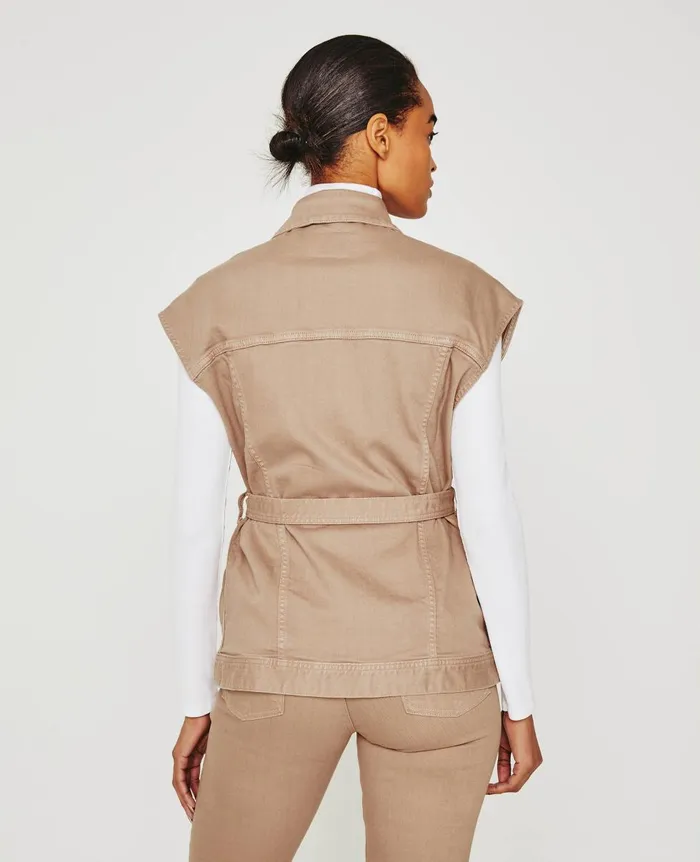 AG Jeans Kendrix Vest Almond Biscotti Women Jackets AG Jeans Kendrix Vest Almond Biscotti Women Jackets