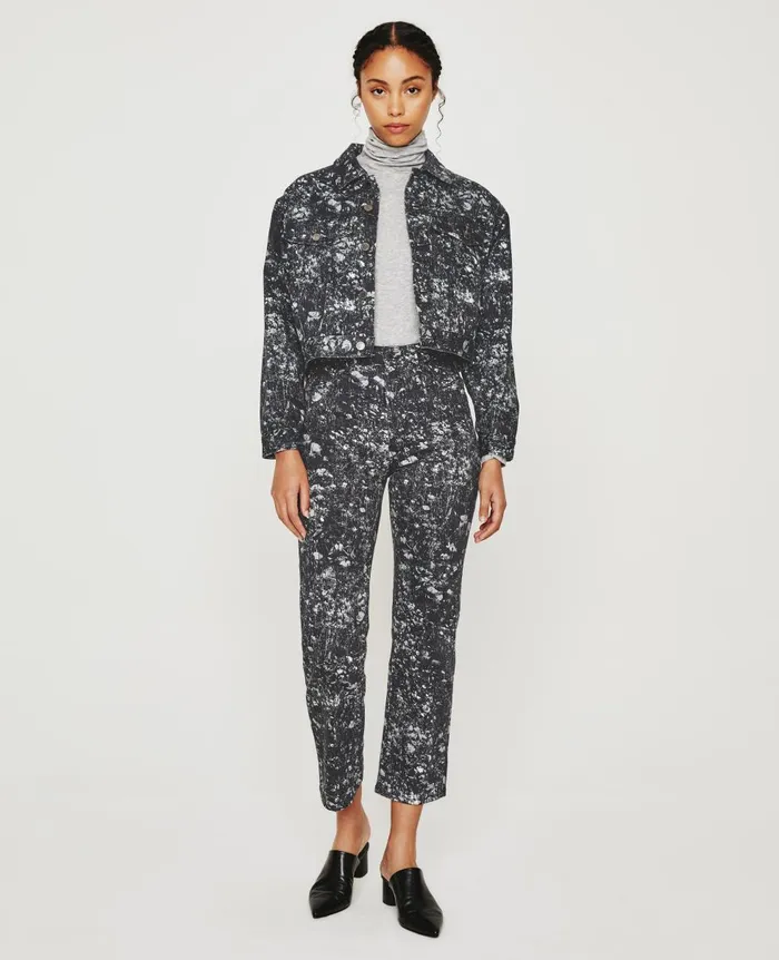 AG Jeans Mirah Jacket Flower Field Black Multi Women Jackets AG Jeans Mirah Jacket Flower Field Black Multi Women Jackets