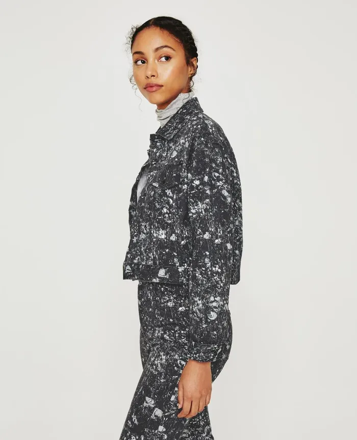 AG Jeans Mirah Jacket Flower Field Black Multi Women Jackets AG Jeans Mirah Jacket Flower Field Black Multi Women Jackets