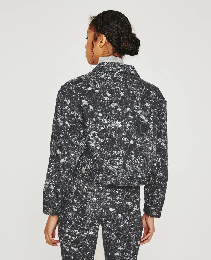 AG Jeans Mirah Jacket Flower Field Black Multi Women Jackets AG Jeans Mirah Jacket Flower Field Black Multi Women Jackets