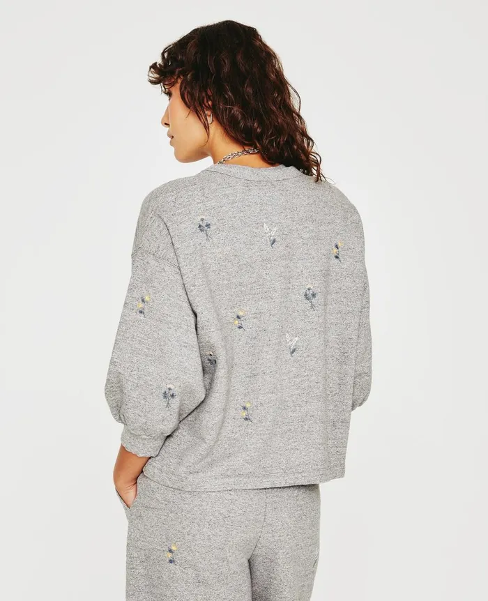 AG Jeans Orsen Sweatshirt Eb Super Bloom Heather Grey Women Sweatshirts AG Jeans Orsen Sweatshirt Eb Super Bloom Heather Grey Women Sweatshirts