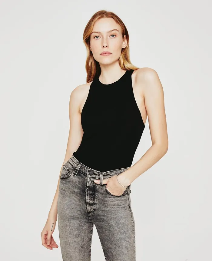 AG Jeans Orso Tank True Black Women Tees and Tanks