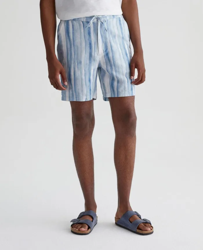 AG Jeans Paxton DrawCord Brush Strokes Clear Skies Men Shorts AG Jeans Paxton DrawCord Brush Strokes Clear Skies Men Shorts