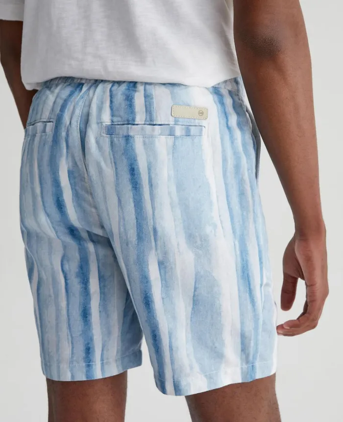 AG Jeans Paxton DrawCord Brush Strokes Clear Skies Men Shorts AG Jeans Paxton DrawCord Brush Strokes Clear Skies Men Shorts