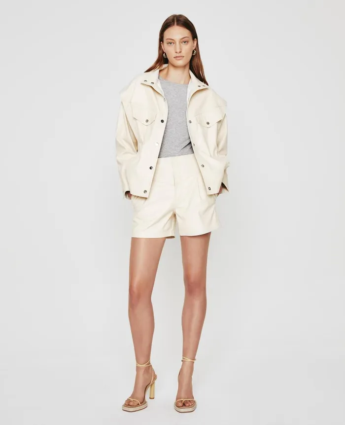 AG Jeans Shae Short Ivory Dust Women Skirts and Shorts