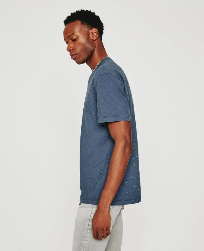 AG Jeans Wesley Crew Stone Dot Navy Multi Men Tees AG Jeans Wesley Crew Stone Dot Navy Multi Men Tees
