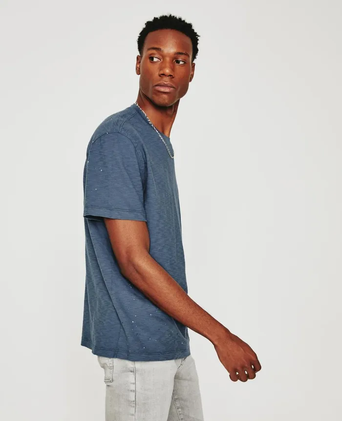 AG Jeans Wesley Crew Stone Dot Navy Multi Men Tees AG Jeans Wesley Crew Stone Dot Navy Multi Men Tees