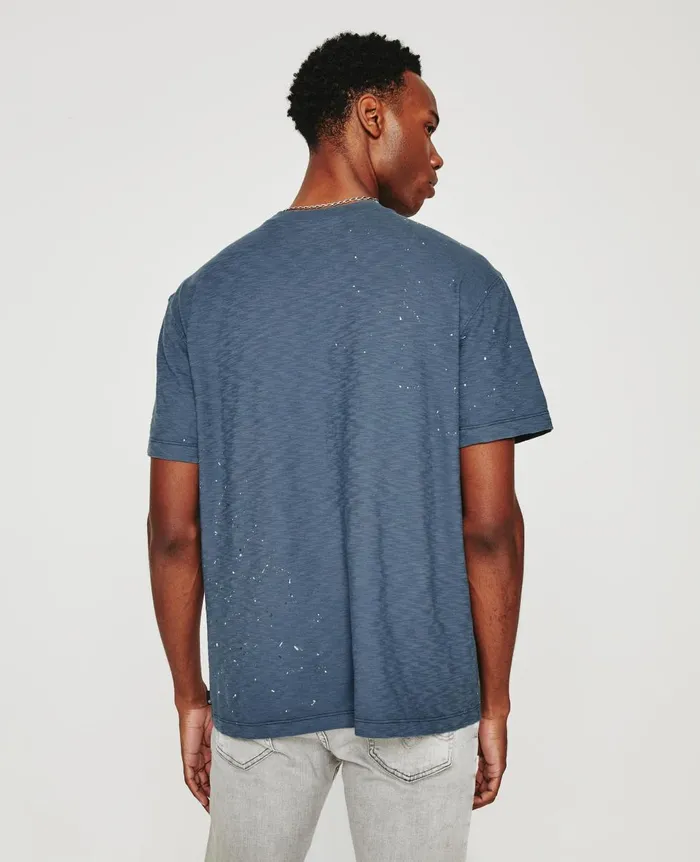 AG Jeans Wesley Crew Stone Dot Navy Multi Men Tees AG Jeans Wesley Crew Stone Dot Navy Multi Men Tees