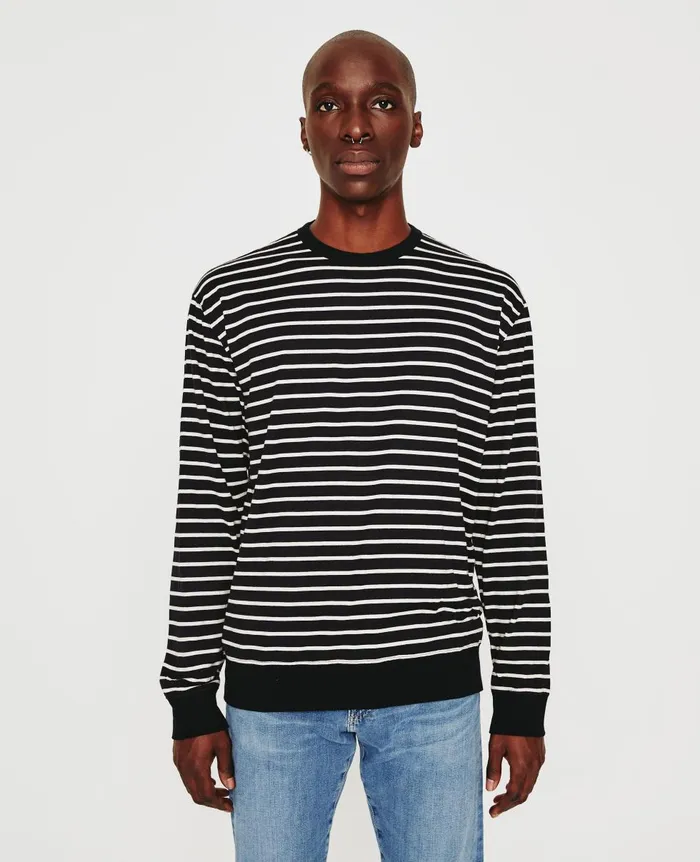 AG Jeans Wesley Pullover True Blackivory Dust Men Sweatshirts