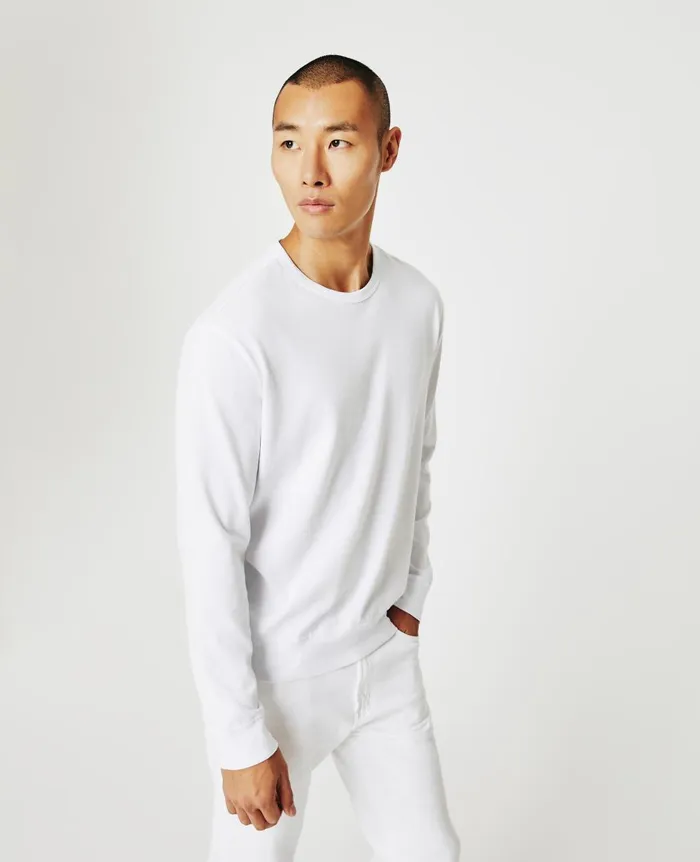 AG Jeans Wesley Pullover True White Men Sweatshirts AG Jeans Wesley Pullover True White Men Sweatshirts