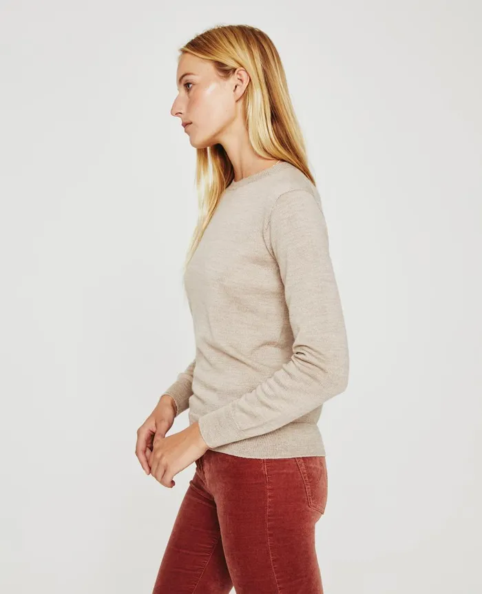 AG Jeans Zuri Crew Oatmilk Women Tops and Shirts AG Jeans Zuri Crew Oatmilk Women Tops and Shirts