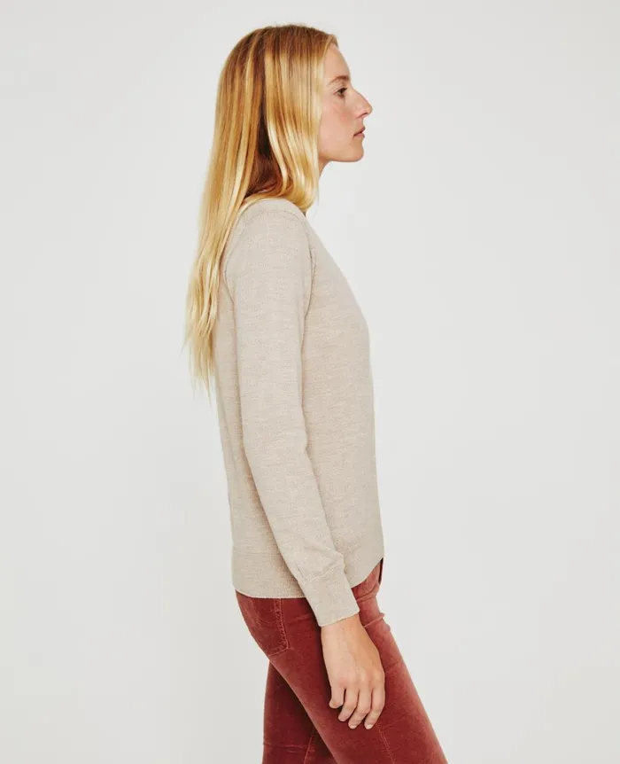 AG Jeans Zuri Crew Oatmilk Women Tops and Shirts AG Jeans Zuri Crew Oatmilk Women Tops and Shirts