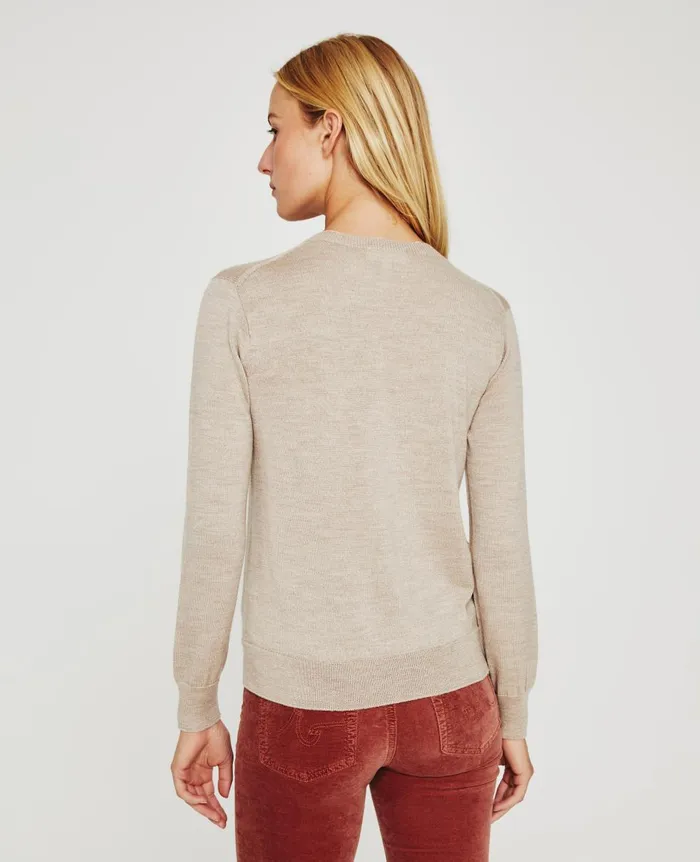 AG Jeans Zuri Crew Oatmilk Women Tops and Shirts AG Jeans Zuri Crew Oatmilk Women Tops and Shirts