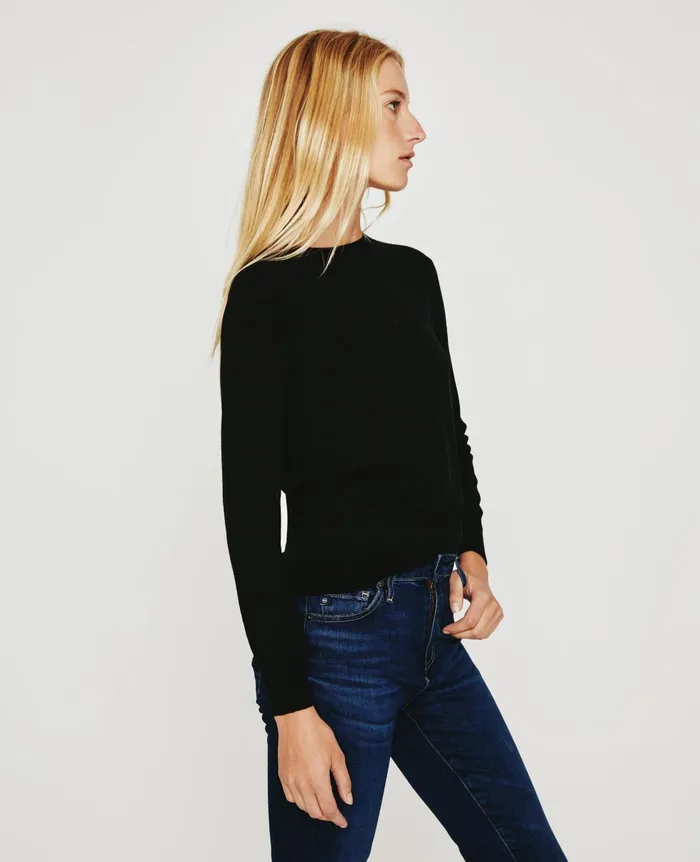 AG Jeans Zuri Crew True Black Women Tops and Shirts AG Jeans Zuri Crew True Black Women Tops and Shirts
