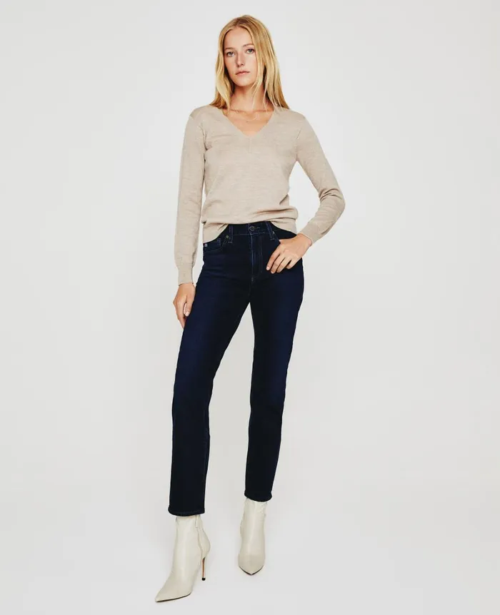 AG Jeans Zuri Vee Oatmilk Women Tops and Shirts AG Jeans Zuri Vee Oatmilk Women Tops and Shirts