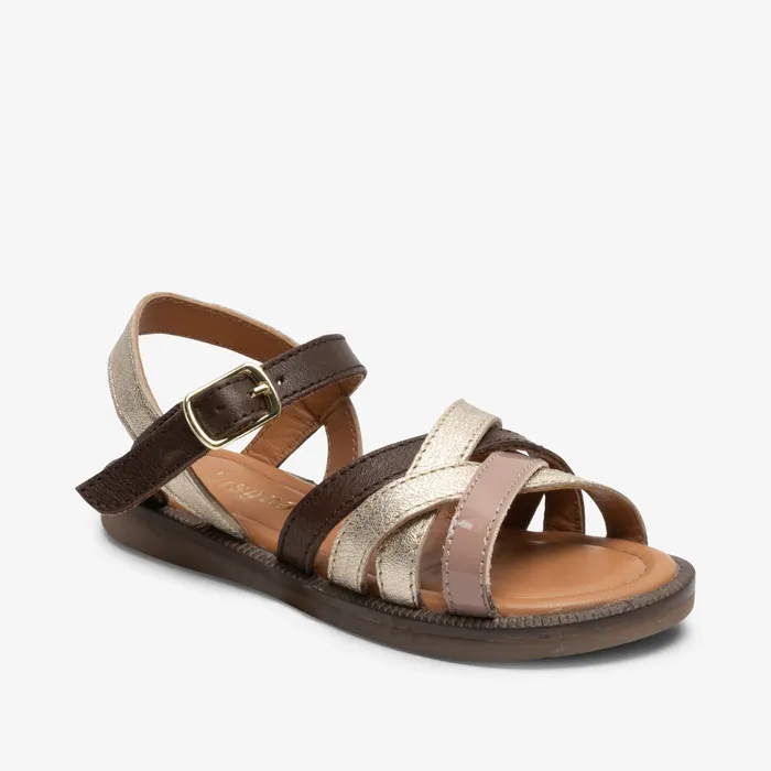aline brown Brown KIDS Sandals bisgaardshoes