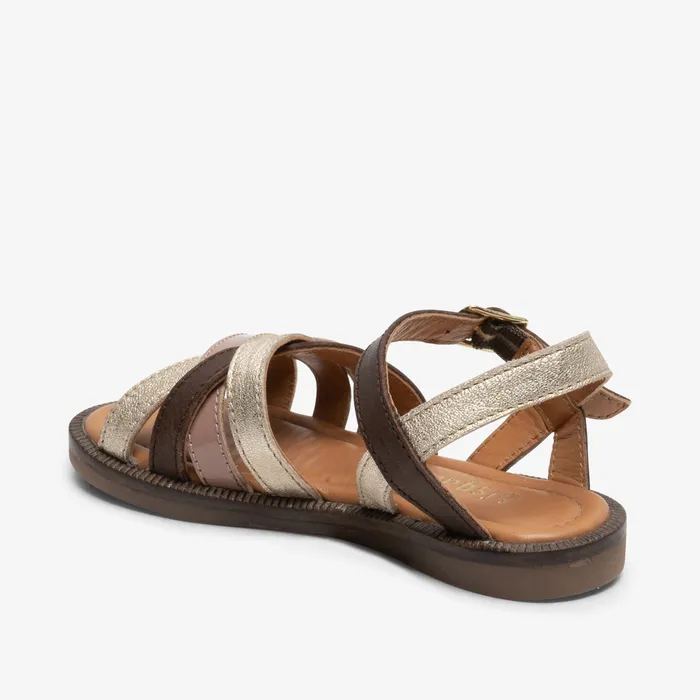 aline brown Brown KIDS Sandals bisgaardshoes