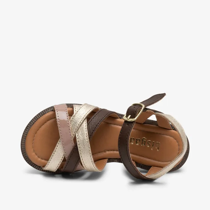 aline brown Brown KIDS Sandals bisgaardshoes