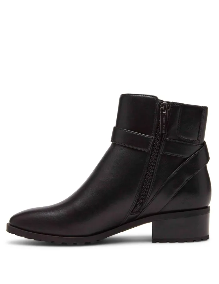Anne Klein Caroline Boot Black Leather Women Shoes