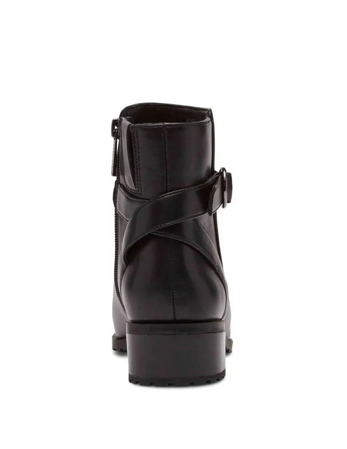Anne Klein Caroline Boot Black Leather Women Shoes